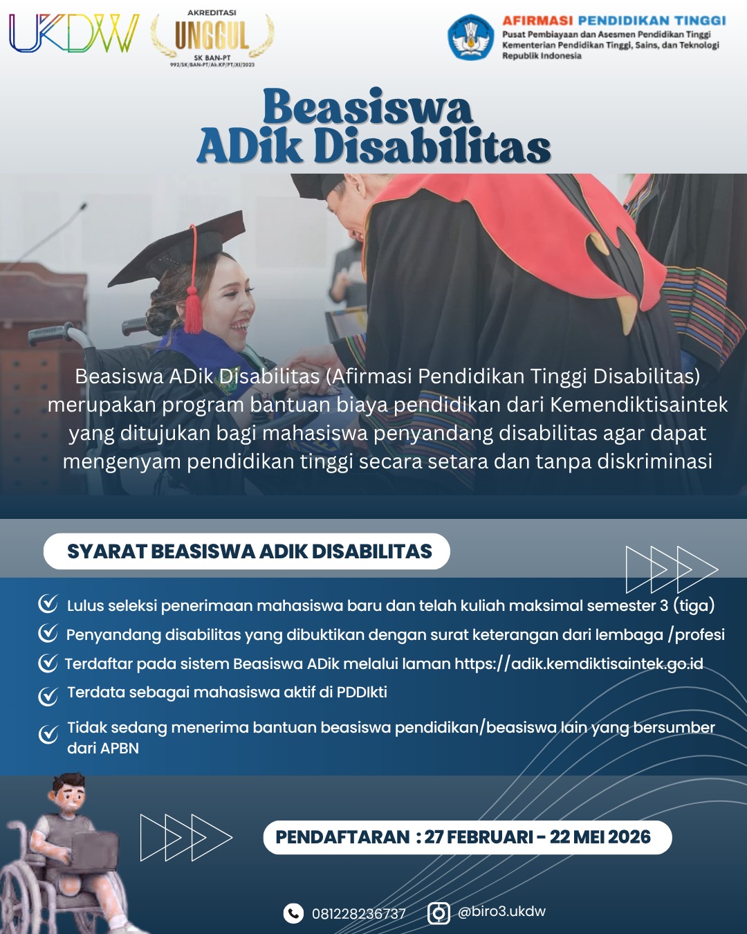 Flyer Beasiswa ADik Disabilitas