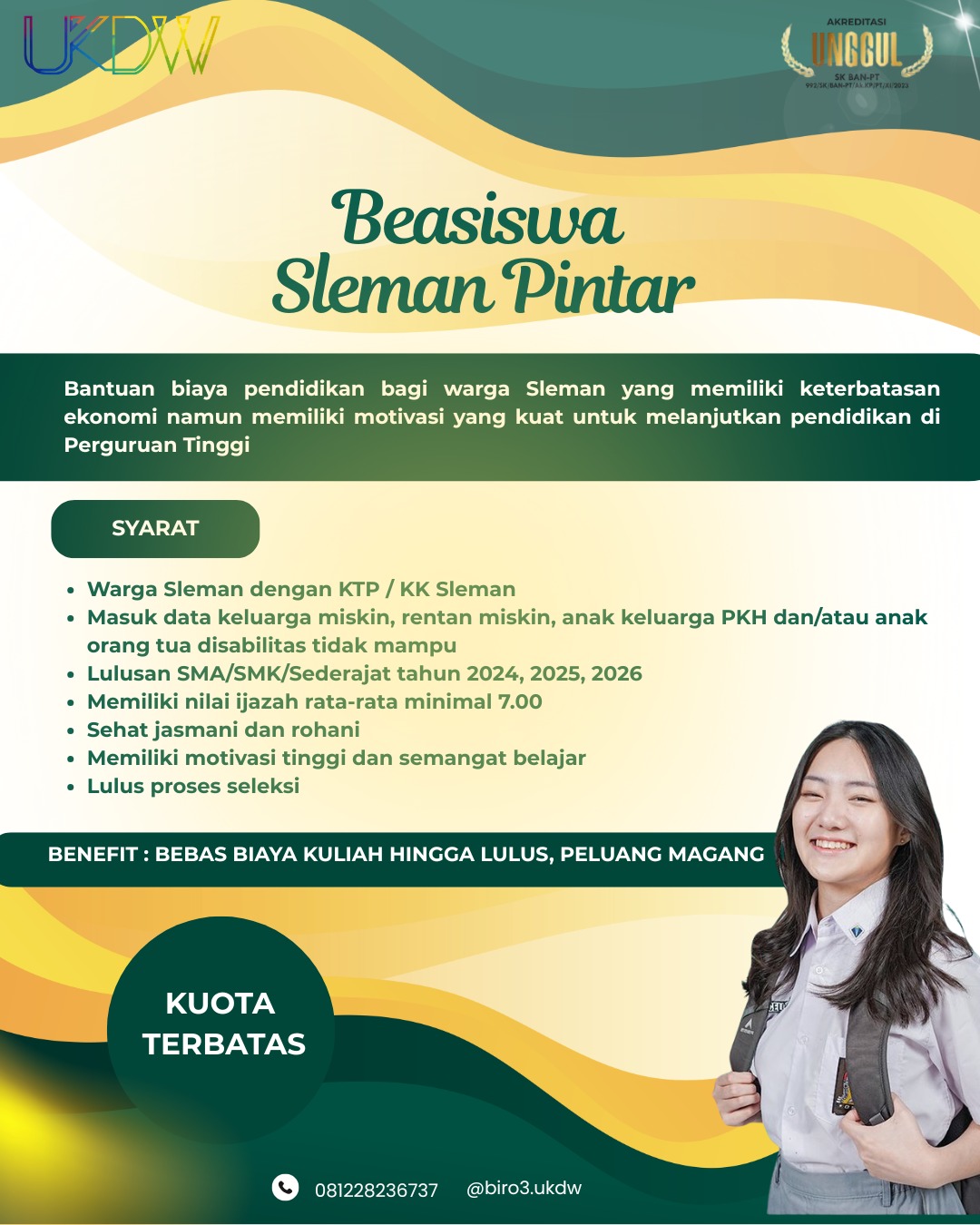Flyer Beasiswa Sleman Pintar